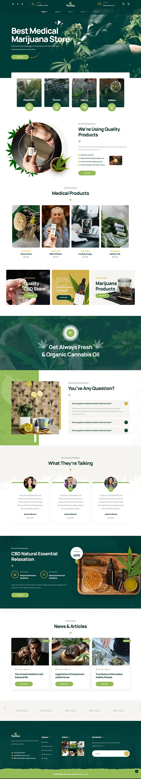 Narioz - Joomla 6 Cannabis & Marijuana Template